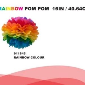 (Z)MULTI COLOR TISSUE POMPOM 1 PCS 16 INCH