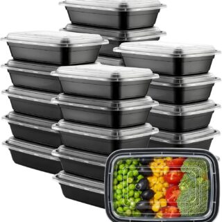 16 Oz Blk Oblong 10 Pcs