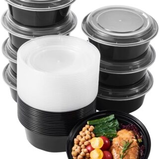 28 Oz Blk Round 10 Pcs