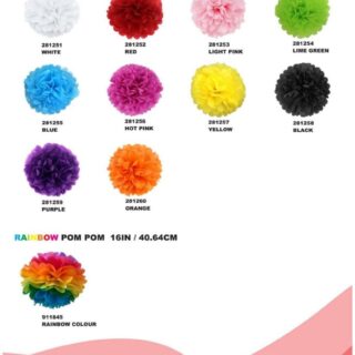 6 PAPER POM POM