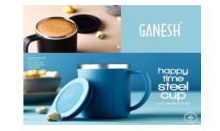 8 HAPPY TIME STEEL CUP 2 WITH LID
