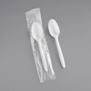 WRAPPED MED WEIGHT PLASTIC TEA SPOON 1000 CT $16.80